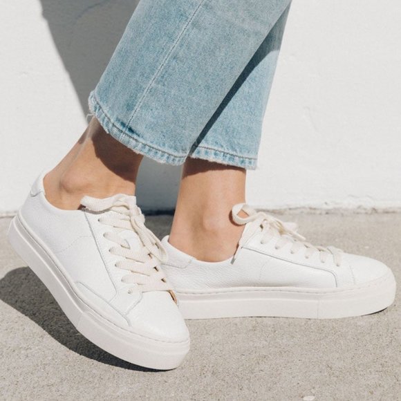 SOLUDOS - IBIZA PLATFORM LEATHER SNEAKERS - 6.5 US - Picture 1 of 9